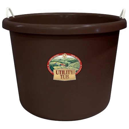 Emsco Group Utility Tub, 17.5 Gallon Bucket, For Maintenance Cleaning Growing and More, Brown 2659-1